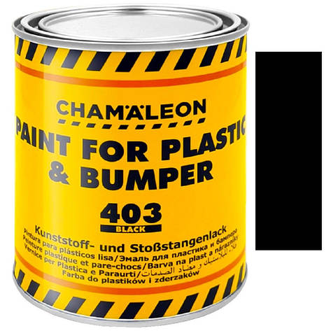 Фарба для пластику чорна матова Chamaleon Black 1K Bumper Paint 403 1л, фото 1