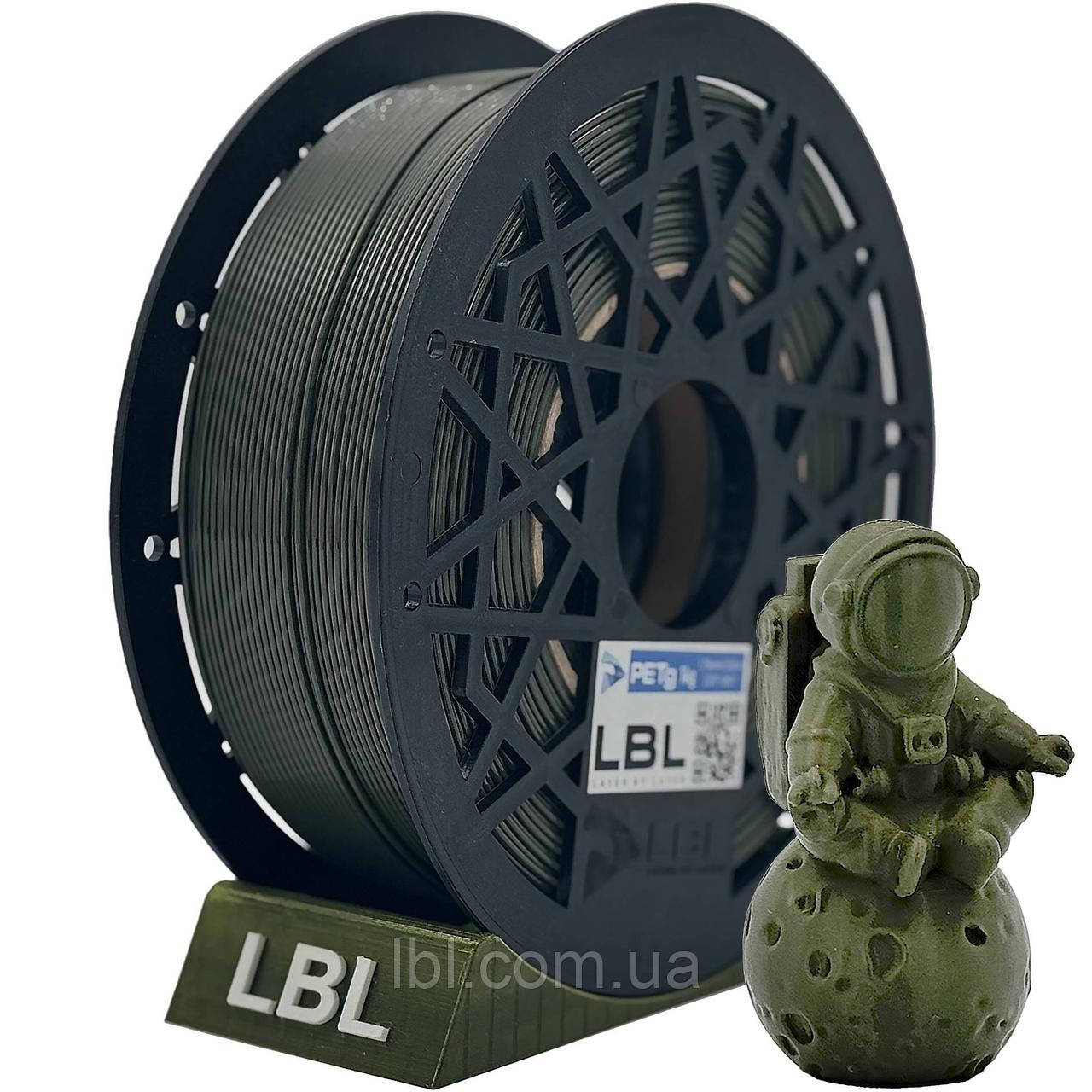 PETG (CoPET) пластик для 3D принтера Хакі / 1.0 кг / 330 м / 1.75 мм