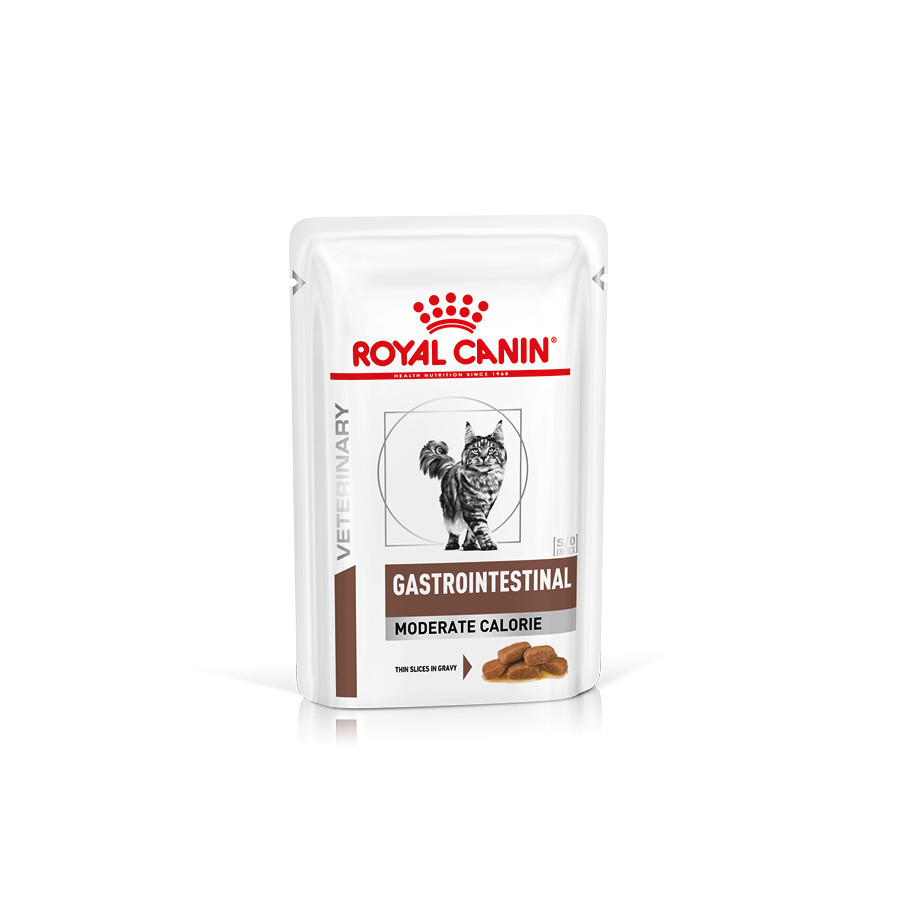 Вологий корм для дорослих котів ROYAL CANIN GASTRO-INTESTINAL MODERATE CALORIE CAT Pouches 0.085 кг