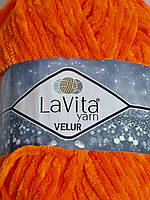 Пряжа Velour Lavita-2324 яскраво-померанчевий