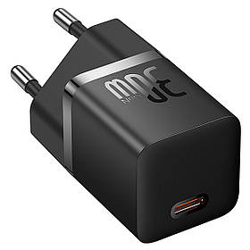 Мережевий зарядний пристрій адаптер блочок для телефона смартфона Baseus GaN5 Mini Fast Charger Type-C 30W