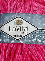 Пряжа Velour Lavita-4142 яскраво-малиновий