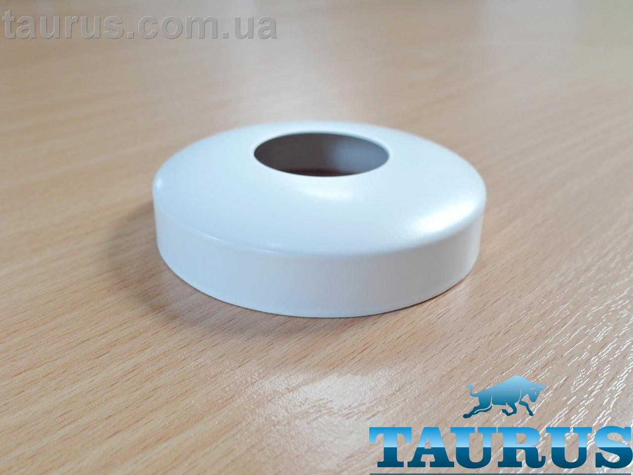 Білий декоративний н/ж фланець ThermoPulse Sphere White D80 / висота 21 мм, внутрішній розмір 1" (d32 мм)