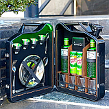 Каністра бар 20 л з посудом на 4 особи - подарунок для чоловіків, шефа, чоловіка, фото 2