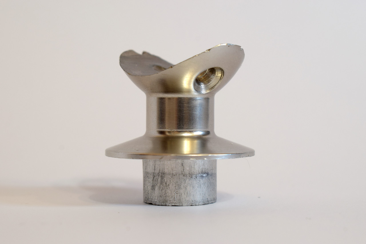 З'єднувач стійки з поручнем цільний до алюмінієвих поручнів тип коло колір Шампань (10302ш), фото 1