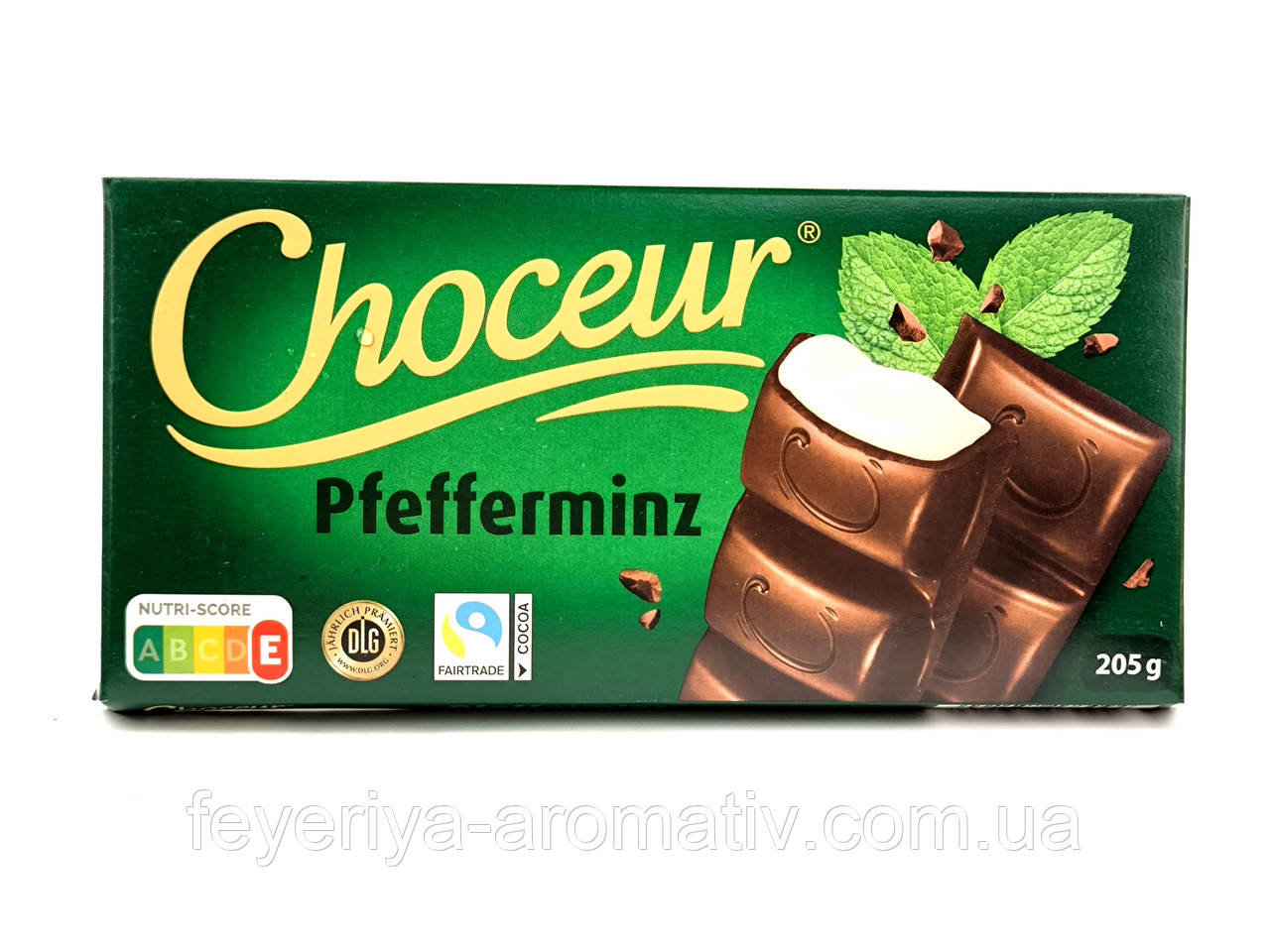 Шоколад чорний з м'ятою Choceur Pfefferminz 200г (Німеччина)