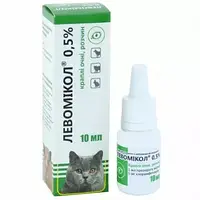 Левоміколь краплі очні для собак, кішок та декоративних гризунів, 10 мл