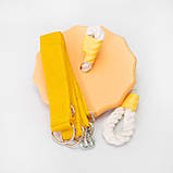 Дитяча тарзанка з дерева «ЕЛІТ» золото, спортивна підвісна гойдалка, у подарунок фірмовий ранець A4, фото 2