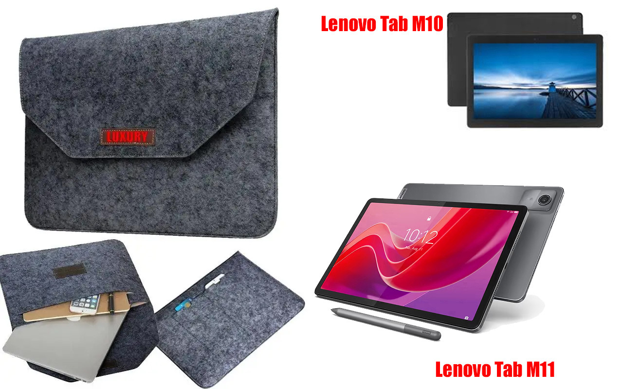 Чохол для планшета Lenovo Tab M10, Lenovo Tab M11 з войлока, сирій, фото 1