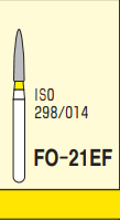Стоматологічний бор FO-21EF,форма піка,Sharp