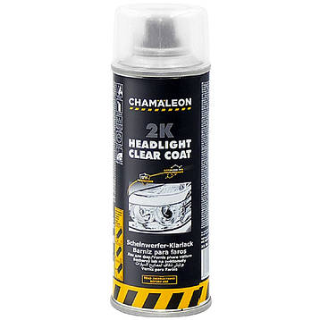 Акриловий захисний лак спрей для фар прозорий Chamaleon 2K Headlight Clear Coat Spray 200мл, фото 1