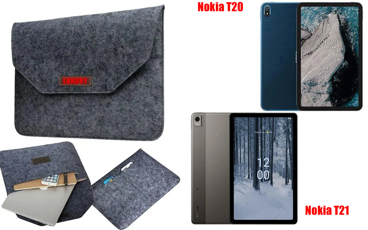 Чохол для планшета Nokia T20, Nokia T21 з войлока, сирій, фото 1