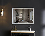 Дзеркало Mixxus FLAT MR04-100x80 з Led Touch, Anti-fog, димером, регулятором яскравості, годинником (MI6927, фото 3