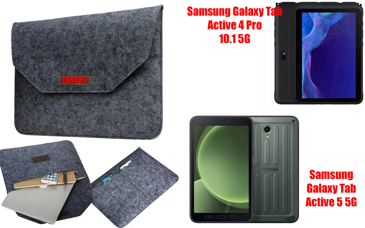 Чохол для планшета Samsung Galaxy Tab Active 4 Pro, Active 5 5G з войлока, сирій, фото 1