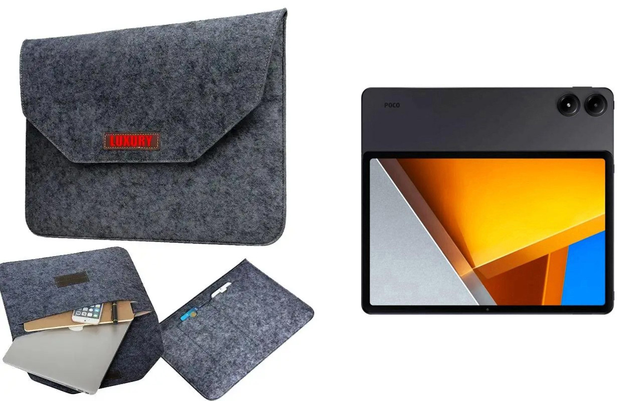 Чохол для планшета Xiaomi Poco Pad з войлока, сирій, фото 1