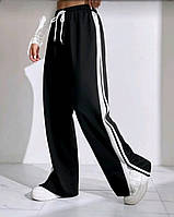 Штаны Natali прямі широкі палаціо на дівчинку, 158 см чорний