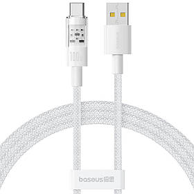 Кабель для зарядки телефона смартфона Baseus Gem Fast-Charging Data Cable Type-C 100W 2m Білий