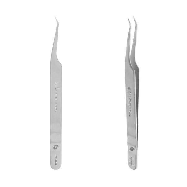 Staleks Expert 41/8 (mini L) - пінцет професійний для нарощування вій