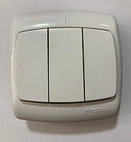 Вимикач 3-йВС05У-321 тройний внутрішньої установки WESSEN