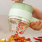 Блендер подрібнювач для овочів 4в1 Food Chopper / Електрична овочерізка слайсер / Шинківка, фото 7