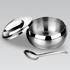 Цукорниця з ложкою 300 мл із нержавіючої сталі Maestro MR-1690 - MegaLavka