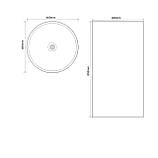 Раковина моноблок MIXXUS PREMIUM ELLIPSE-1101 460х460х855mm з переливом (MP6573), фото 3