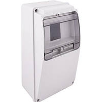 Корпус ударостійкий з АБС-пластику e.plbox.industrial.130x240x105.6m передня панель похила IP54