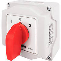 Пакетний перемикач у корпусі LK25/3.323-В/45 3 полюси, 1-0-2, 25 А, IP44