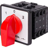 Пакетний перемикач щитовий, з передньою панеллю LK63/3.323-ZP/45 3 полюси, 1-0-2, 63А