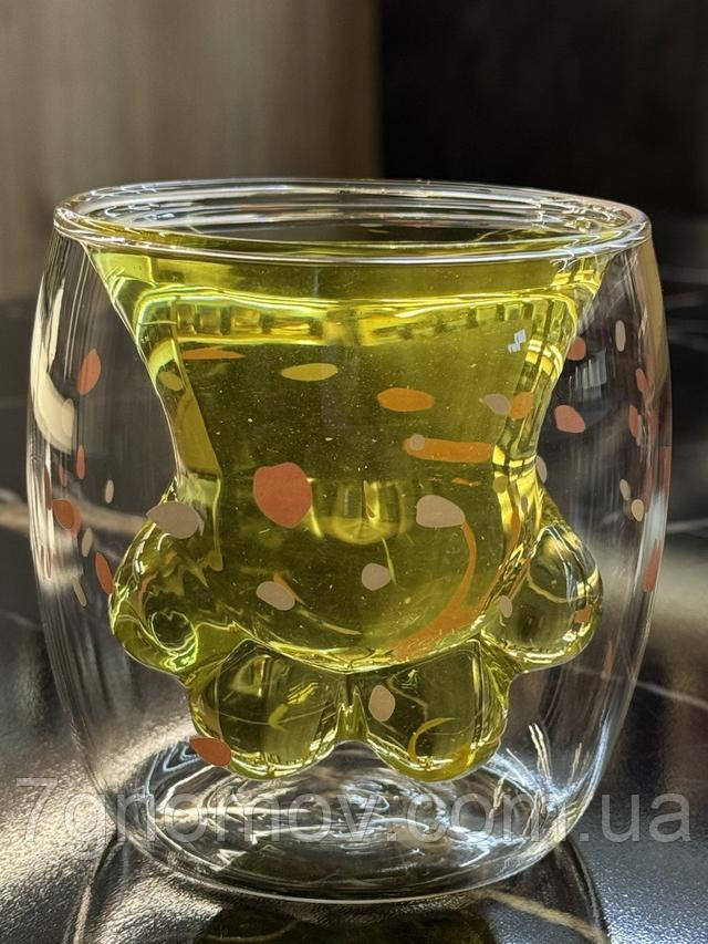 Піала-склянка з подвійного скла Закохана лапки 250 мл