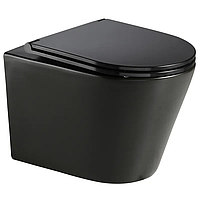 Підвісний унітаз Mixxus Premium BEVEL-0301-T3 BLACK 515х355х365mm, система змиву TORNADO 3.0 (MP659)