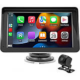 Автомобільний мультимедійний дисплей MT-744 7'' Auto CarPlay Bluetooth FM, фото 3