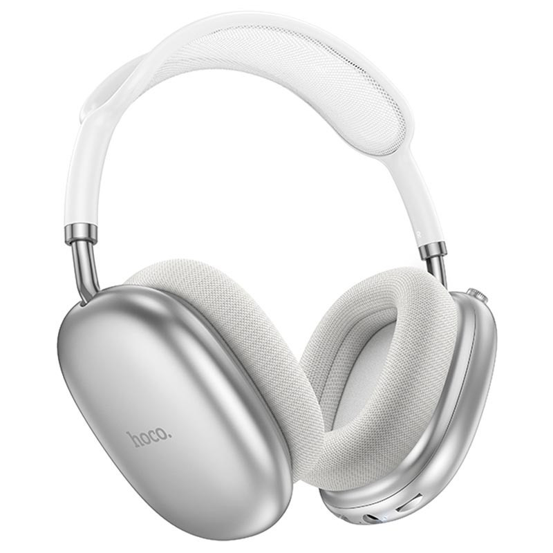 Великі безпровідні навушники (Bluetooth) Hoco W55 (Срібний)