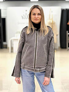 Жіноча куртка зі шкіри нуплін