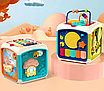 Дитячий музичний куб навчальний мультикуб іграшка бізікуб світло звук українські пісні казки цифри ксилофон, фото 3
