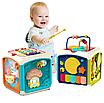 Дитячий музичний куб навчальний мультикуб іграшка бізікуб світло звук українські пісні казки цифри ксилофон, фото 2
