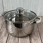 Набір каструль Rainberg RB-601 12 предметів і сковорода з неіржавкої сталі, фото 2