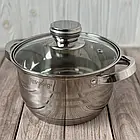 Набір каструль Rainberg RB-601 12 предметів і сковорода з неіржавкої сталі, фото 6