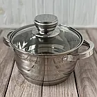 Набір каструль Rainberg RB-601 12 предметів і сковорода з неіржавкої сталі, фото 8