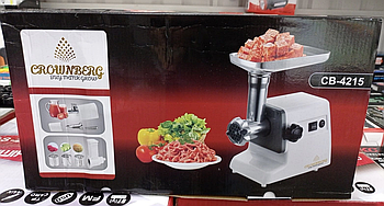 Електро м'ясорубка Crownberg CB-4215 з шинковницею