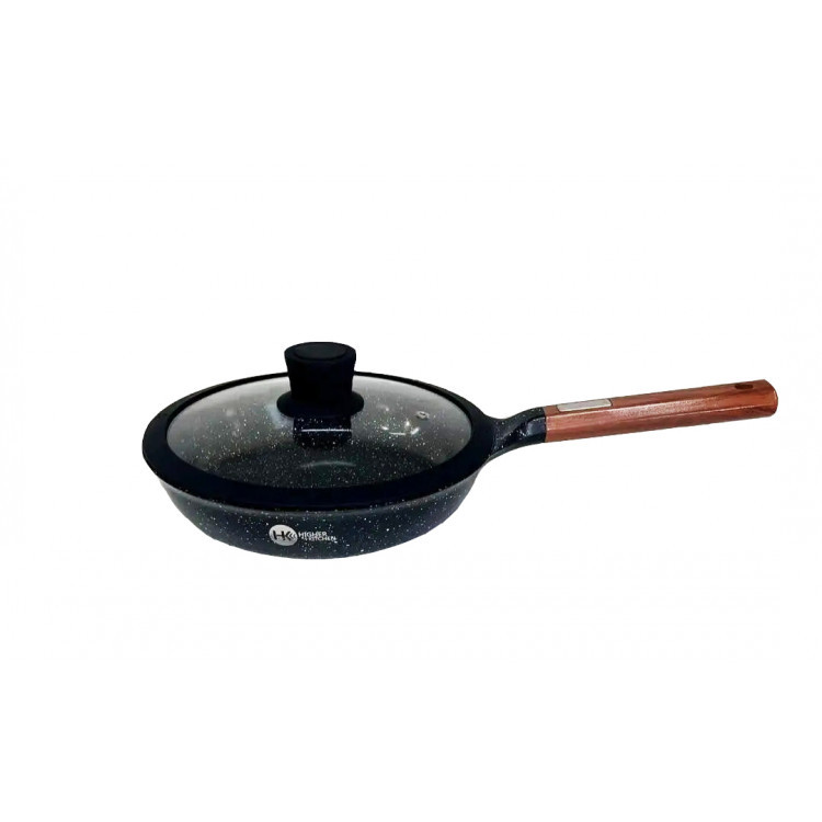 Сковорідка з кришкою 24 см гранітне покриття Higher Kitchen НК-318, фото 1