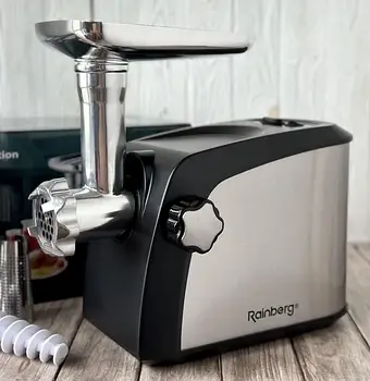 Професійна електрична м'ясорубка Rainberg RB-673A 3800 W електром'ясорубка із соковичавницею