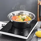 Багатофункціональний кухонний набір із неіржавкої сталі 3 в 1 Metal Basket Cutter Миска друшляк і тертка, фото 7