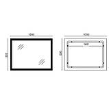 Дзеркало Mixxus FLAT MR04-100x80 з Led Touch, Anti-fog, димером, регулятором яскравості, годинником (MI6927, фото 7