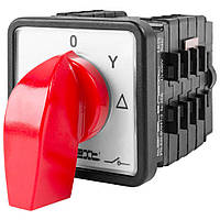 Пакетний перемикач щитовий, з передньою панеллю LK25/4.324-ZP/45 0-зірка-трикутник, 25 А