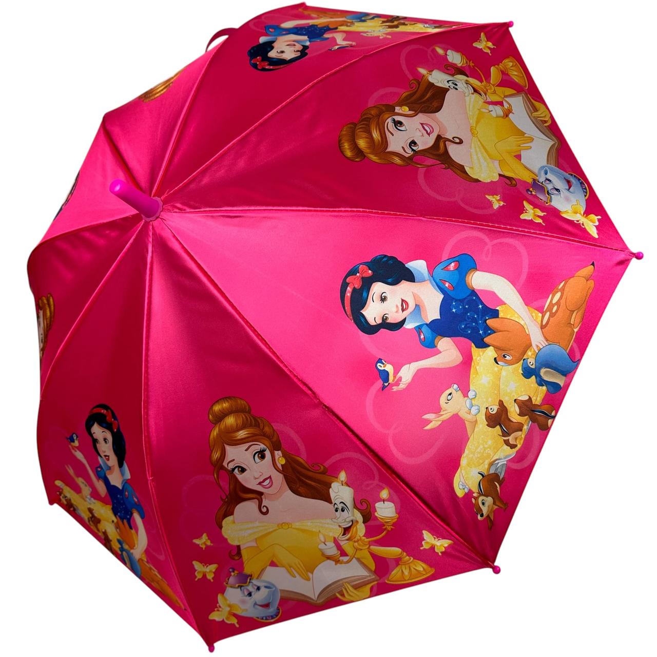 Дитяча парасоля-тростина для дівчаток з принцесами на 8 карбонових спиць від Toprain, рожевий, MR 00104-2, фото 1