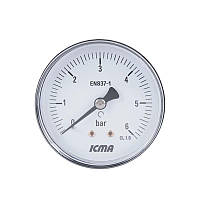 Манометр Icma 1/4" 0-6 барів, заднє під'єднання No243
