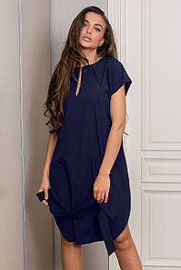 Молодіжне вільне повсякденне жіноче плаття Megan, темно-синє