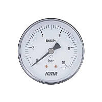 Манометр Icma 1/4" 0-10 барів, заднє під'єднання No243