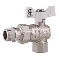 Кран кульовий "Американка" Thermo Alliance Forte 1/2" з антипротіканням кутовий SF223W15